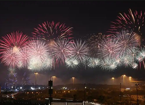 庆安县焰火晚会